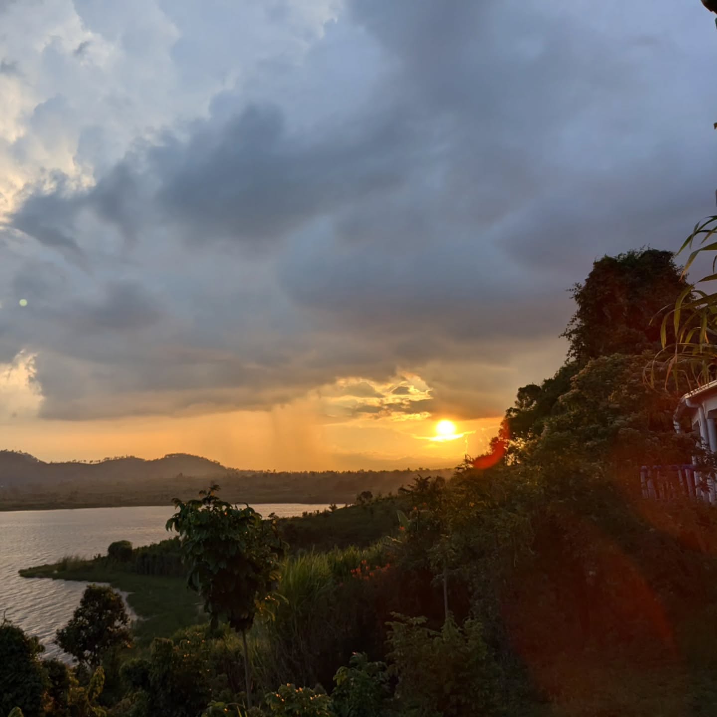 Beautiful sunset over Rwanda